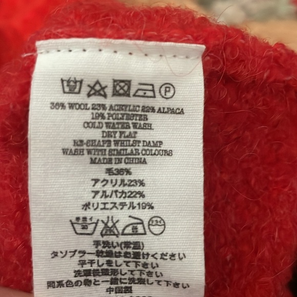 YMC nubby wool Red Black Stripe sweater S - Picture 5 of 6